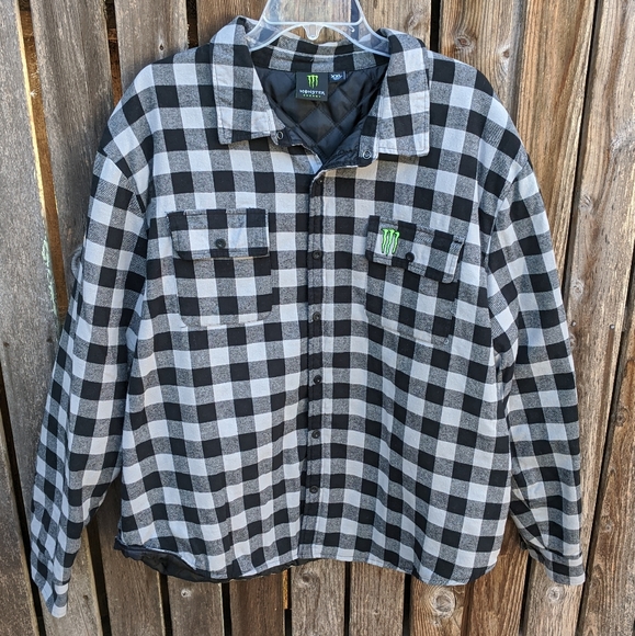 Monster Energy Flannel Jacket Quilted 